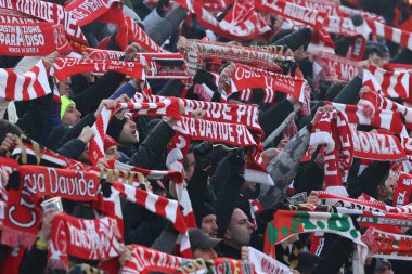 Fans of AC Monza during the Serie A match between AC Monza and US Sassuolo Calcio at Stadio Brianteo on January 22, 2023 in Monza, Italy. - Credit: Luca Amedeo Bizzarri/LiveMedi