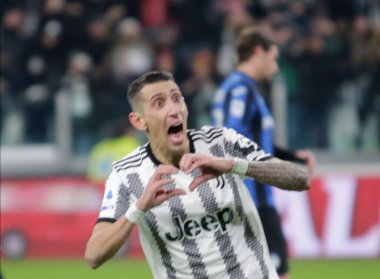 Angel Di Maria of Juventus Fc celebrating after scoring a goal during the Italian Serie A, football match between Juventus Fc and Atalanta Bc on January 22, 2023 at Allianz Stadium, Turin Italy. Photo Nderim Kaceli - Credit: Nderim Kaceli/LiveMedi