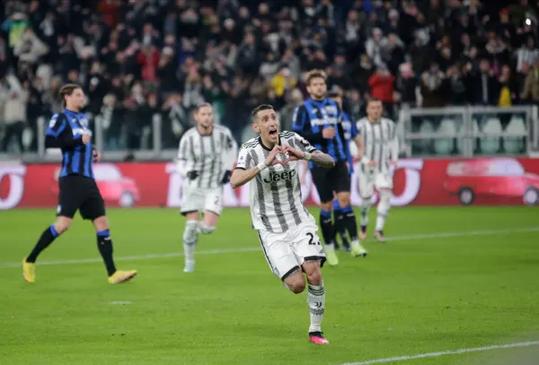 Angel Di Maria of Juventus Fc celebrating after scoring a goal during the Italian Serie A, football match between Juventus Fc and Atalanta Bc on January 22, 2023 at Allianz Stadium, Turin Italy. Photo Nderim Kaceli - Credit: Nderim Kaceli/LiveMedi