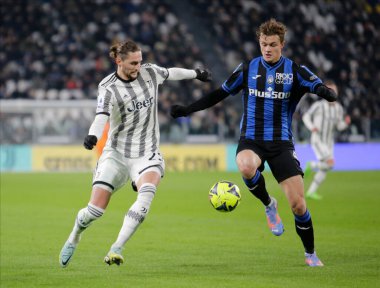 Adrien Rabiot of Juventus Fc and Giorgio Scalvini of Atalanta Bc during the Italian Serie A, football match between Juventus Fc and Atalanta Bc on January 22, 2023 at Allianz Stadium, Turin Italy. Photo Nderim Kaceli - Credit: Nderim Kaceli/LiveMedi