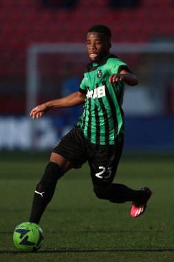 Hamed Traore of Sassuolo Calcio in action  during italian soccer Serie A match AC Monza vs US Sassuolo at the U-Power Stadium in Monza, Italy, January 22, 2023 - Credit: Francesco Scaccianoc