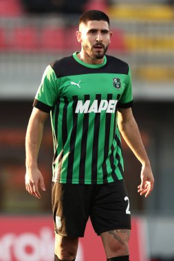 Martin Erlic of Sassuolo Calcio looks on  during italian soccer Serie A match AC Monza vs US Sassuolo at the U-Power Stadium in Monza, Italy, January 22, 2023 - Credit: Francesco Scaccianoc