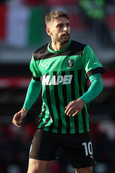 Domenico Berardi of Sassuolo Calcio looks on  during italian soccer Serie A match AC Monza vs US Sassuolo at the U-Power Stadium in Monza, Italy, January 22, 2023 - Credit: Francesco Scaccianoc