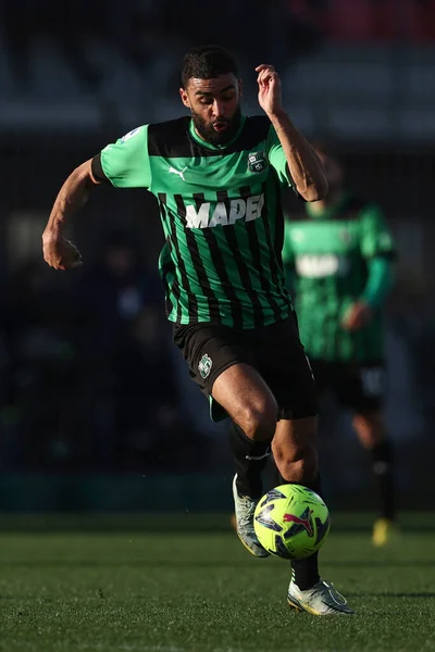 Gregoire Defrel of Sassuolo Calcio in action  during italian soccer Serie A match AC Monza vs US Sassuolo at the U-Power Stadium in Monza, Italy, January 22, 2023 - Credit: Francesco Scaccianoc