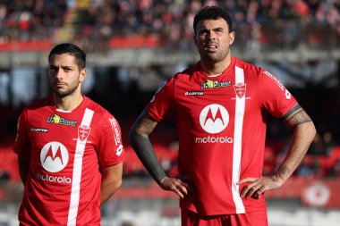 Andrea Petagna of AC Monza and Gianluca Caprari of AC Monza look on  during italian soccer Serie A match AC Monza vs US Sassuolo at the U-Power Stadium in Monza, Italy, January 22, 2023 - Credit: Francesco Scaccianoc