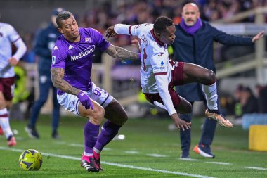 Igor Julio dos Santos de Paulo ''Igor'' (ACF Fiorentina) and Demba Seck (Torino FC) during italian soccer Serie A match ACF Fiorentina vs Torino FC at the Artemio Franchi stadium in Florence, Italy, January 21, 2023 - Credit: Lisa Guglielm