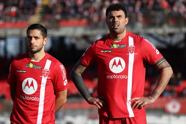 Andrea Petagna of AC Monza and Gianluca Caprari of AC Monza look on  during italian soccer Serie A match AC Monza vs US Sassuolo at the U-Power Stadium in Monza, Italy, January 22, 2023 - Credit: Francesco Scaccianoc