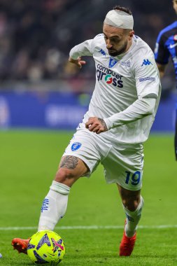 Francesco Caputo of Empoli FC in action during Serie A 2022/23 football match between FC Internazionale and Empoli FC at Giuseppe Meazza Stadium, Milan, Italy on January 23, 2023 - Credit: Fabrizio Carabelli/LiveMedi