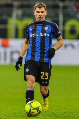Nicolo Barella of FC Internazionale in action during Serie A 2022/23 football match between FC Internazionale and Empoli FC at Giuseppe Meazza Stadium, Milan, Italy on January 23, 2023 - Credit: Fabrizio Carabelli/LiveMedi