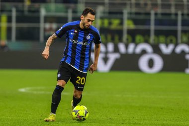 Hakan Calhanoglu of FC Internazionale in action during Serie A 2022/23 football match between FC Internazionale and Empoli FC at Giuseppe Meazza Stadium, Milan, Italy on January 23, 2023 - Credit: Fabrizio Carabelli/LiveMedi