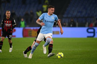 Sergej Milinkovic-Savic (SS Lazio) during the Italian Football Championship League A 2022/2023 match between SS Lazio vs AC Milan at the Olimpic Stadium in Rome on 24 January 2023. - Credit: Fabrizio Corradetti/LiveMedi