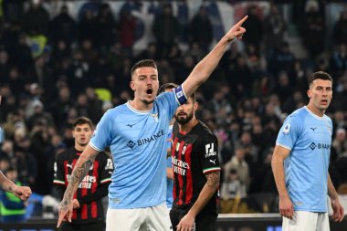 Sergej Milinkovic-Savic (SS Lazio) during the Italian Football Championship League A 2022/2023 match between SS Lazio vs AC Milan at the Olimpic Stadium in Rome on 24 January 2023. - Credit: Fabrizio Corradetti/LiveMedi