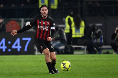 Davide Calabria (AC Milan)  during the Italian Football Championship League A 2022/2023 match between SS Lazio vs AC Milan at the Olimpic Stadium in Rome on 24 January 2023. - Credit: Fabrizio Corradetti/LiveMedi