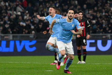 Luis Alberto (SS Lazio) celebrates after scoring the goal 3-0 during the Italian Football Championship League A 2022/2023 match between SS Lazio vs AC Milan at the Olimpic Stadium in Rome on 24 January 2023. - Credit: Fabrizio Corradetti/LiveMedi