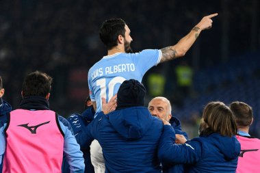 Luis Alberto (SS Lazio) celebrates after scoring the goal 3-0 during the Italian Football Championship League A 2022/2023 match between SS Lazio vs AC Milan at the Olimpic Stadium in Rome on 24 January 2023. - Credit: Fabrizio Corradetti/LiveMedi