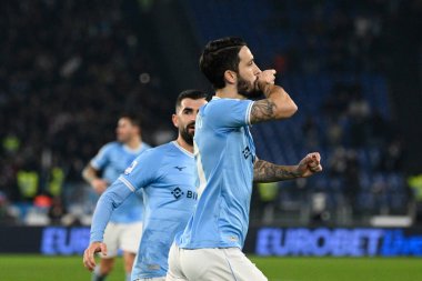 Luis Alberto (SS Lazio) celebrates after scoring the goal 3-0 during the Italian Football Championship League A 2022/2023 match between SS Lazio vs AC Milan at the Olimpic Stadium in Rome on 24 January 2023. - Credit: Fabrizio Corradetti/LiveMedi