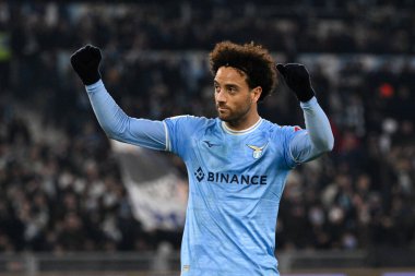 Felipe Anderson (SS Lazio) celebrates after scoring the goal 4-0 during the Italian Football Championship League A 2022/2023 match between SS Lazio vs AC Milan at the Olimpic Stadium in Rome on 24 January 2023. - Credit: Fabrizio Corradetti/LiveMedi