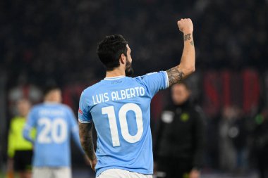 Luis Alberto (SS Lazio) celebrates after scoring the goal 3-0 during the Italian Football Championship League A 2022/2023 match between SS Lazio vs AC Milan at the Olimpic Stadium in Rome on 24 January 2023. - Credit: Fabrizio Corradetti/LiveMedi
