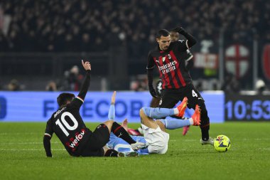 Brahim Diaz of A.C. Milan and Mattia Zaccagni of S.S. LAZIO during the 19th day of the Serie A Championship between S.S. Lazio vs A.C. Milan on January 24, 2023 at the Stadio Olimpico in Rome, Italy. - Credit: Domenico Cippitelli/LiveMedi
