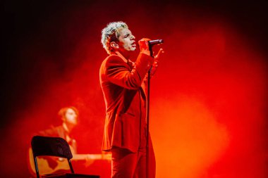 Achille Lauro on stage during Italian singer Music Concert Achille Lauro - Unplugged live in theatre at the Teatro Arcimboldi in Milan, Italy, January 24, 2023 - Credit: Rossella Mel