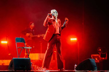 Achille Lauro on stage during Italian singer Music Concert Achille Lauro - Unplugged live in theatre at the Teatro Arcimboldi in Milan, Italy, January 24, 2023 - Credit: Rossella Mel