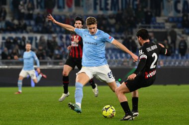 Toma Basic (SS Lazio) during the Italian Football Championship League A 2022/2023 match between SS Lazio vs AC Milan at the Olimpic Stadium in Rome on 24 January 2023. - Credit: Fabrizio Corradetti/LiveMedi