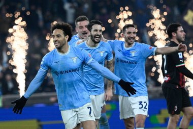 Felipe Anderson (SS Lazio) celebrates after scoring the goal 4-0  during the Italian Football Championship League A 2022/2023 match between SS Lazio vs AC Milan at the Olimpic Stadium in Rome on 24 January 2023. - Credit: Fabrizio Corradetti/LiveMedi