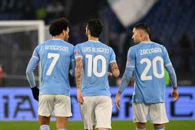 Felipe Anderson (SS Lazio) Luis Alberto (SS Lazio) Mattia Zaccagni (SS Lazio) during the Italian Football Championship League A 2022/2023 match between SS Lazio vs AC Milan at the Olimpic Stadium in Rome on 24 January 2023. - Credit: Fabrizio Corrade