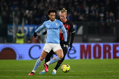 Felipe Anderson (SS Lazio) Simon Kjaer (AC Milan)  during the Italian Football Championship League A 2022/2023 match between SS Lazio vs AC Milan at the Olimpic Stadium in Rome on 24 January 2023. - Credit: Fabrizio Corradetti/LiveMedi