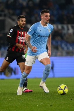 Sergej Milinkovic-Savic (SS Lazio) during the Italian Football Championship League A 2022/2023 match between SS Lazio vs AC Milan at the Olimpic Stadium in Rome on 24 January 2023. - Credit: Fabrizio Corradetti/LiveMedi