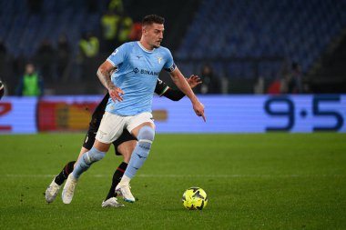 Sergej Milinkovic-Savic (SS Lazio) during the Italian Football Championship League A 2022/2023 match between SS Lazio vs AC Milan at the Olimpic Stadium in Rome on 24 January 2023. - Credit: Fabrizio Corradetti/LiveMedi