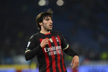 Sandro Tonali of A.C. Milan during the 19th day of the Serie A Championship between S.S. Lazio vs A.C. Milan on January 24, 2023 at the Stadio Olimpico in Rome, Italy. - Credit: Domenico Cippitelli/LiveMedi