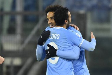 Felipe Anderson and Pedro of S.S. LAZIO  during the 19th day of the Serie A Championship between S.S. Lazio vs A.C. Milan on January 24, 2023 at the Stadio Olimpico in Rome, Italy. - Credit: Domenico Cippitelli/LiveMedi