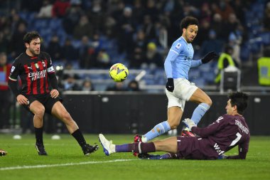 Felipe Anderson of S.S. LAZIO and Ciprian T?t?ru?anu of A.C. Milan during the 19th day of the Serie A Championship between S.S. Lazio vs A.C. Milan on January 24, 2023 at the Stadio Olimpico in Rome, Italy. - Credit: Domenico Cippitelli/LiveMedi