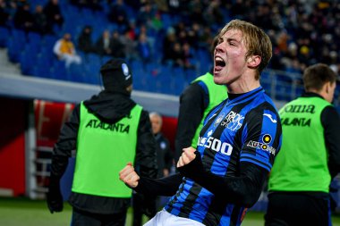 Atalanta's Rasmus Hojlund portrait celebrating during italian soccer Serie A match Bologna FC vs Atalanta BC (portraits archive) at the Renato Dall'Ara stadium in Bologna, Italy, January 09, 2023 - Credit: Ettore Griffon