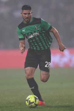 Martin Erlic of U.S. Sassuolo Calcio in action during the Serie A match between U.S. Sassuolo Calcio and Atalanta Bergamasca Calcio at Mapei Stadium-Citta del Tricolore on February 4, 2023 in Reggio Emilia, Italy. - Credit: Luca Amedeo Bizzarri/LiveM