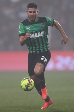 Martin Erlic of U.S. Sassuolo Calcio in action during the Serie A match between U.S. Sassuolo Calcio and Atalanta Bergamasca Calcio at Mapei Stadium-Citta del Tricolore on February 4, 2023 in Reggio Emilia, Italy. - Credit: Luca Amedeo Bizzarri/LiveM