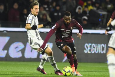 Julian Kristoffersen of US Salernitana  competes for the ball with Nicolo Fagioli of Juventus FC  during the Serie A match between US Salernitana 1919 v Juventus FC  at Arechi  Stadium  - Credit: Agostino Gemito/LiveMedi