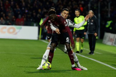 Junior Sambia of Salernitana Filip Kostic of Juventus  during italian soccer Serie A match US Salernitana vs Juventus FC at the Arechi stadium in Salerno, Italy, February 07, 2023 - Credit: AGN Fot