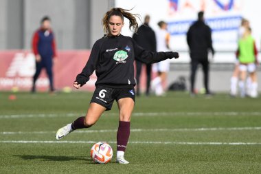 Iris Madeleine Rabot of Pomigliano Calcio Femminile during the second leg of the quarterfinal match of the Women's Italian Cup between A.S. Roma vs Pomigliano Calcio Donne on February 8, 2023 at Stadio Tre Fontane, Rome, Italy. - Credit: Domenico Cip