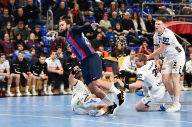 Frade (Barca) during Handball EHF Champions League - Barca vs Elverum Handball at the Palau Blaugrana in Barcelona, Spain, February 09, 2023 - Credit: Felipe Mondin