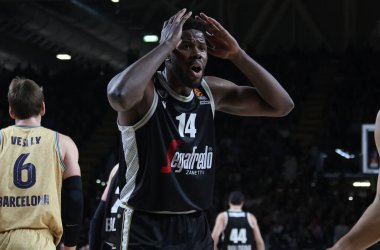 Mouhammadou Jaiteh (Segafredo Virtus Bologna) during the Euroleague basketball championship match Segafredo Virtus Bologna Vs. 
FC Barcelona - Bologna, Italy, February 09, 2023 at Segafredo Arena - Credit: Michele Nucci/LiveMedi