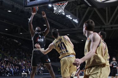Mouhammadou Jaiteh (Segafredo Virtus Bologna) during the Euroleague basketball championship match Segafredo Virtus Bologna Vs. 
FC Barcelona - Bologna, Italy, February 09, 2023 at Segafredo Arena - Credit: Michele Nucci/LiveMedi