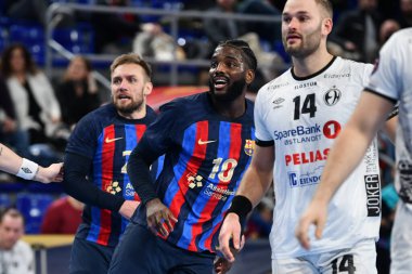 Mem (Barca) during Handball EHF Champions League - Barca vs Elverum Handball at the Palau Blaugrana in Barcelona, Spain, February 09, 2023 - Credit: Felipe Mondin