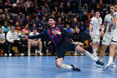 Fabregas (Barca) during Handball EHF Champions League - Barca vs Elverum Handball at the Palau Blaugrana in Barcelona, Spain, February 09, 2023 - Credit: Felipe Mondin
