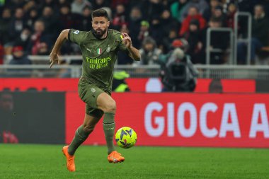 Olivier Giroud of AC Milan in action during Serie A 2022/23 football match between AC Milan and Torino FC at San Siro Stadium, Milan, Italy on February 10, 2023 - Credit: Fabrizio Carabelli/LiveMedi