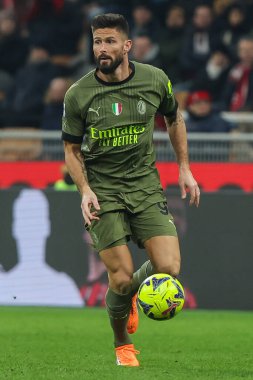 Olivier Giroud of AC Milan in action during Serie A 2022/23 football match between AC Milan and Torino FC at San Siro Stadium, Milan, Italy on February 10, 2023 - Credit: Fabrizio Carabelli/LiveMedi