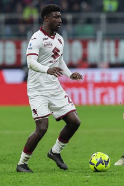 Ndary Adopo of Torino FC in action during Serie A 2022/23 football match between AC Milan and Torino FC at San Siro Stadium, Milan, Italy on February 10, 2023 - Credit: Fabrizio Carabelli/LiveMedi