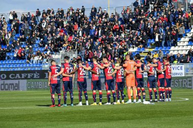Team Cagliari Calcio, Minuto di Silenzio Turchia Siria during Italian soccer Serie B match Cagliari Calcio vs Benevento Calcio at the Unipol Domus in Cagliari, Italy, February 11, 2023 - Credit: Luigi Can