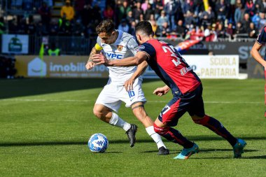 Riccardo Improta of Benevento Calcio during Italian soccer Serie B match Cagliari Calcio vs Benevento Calcio at the Unipol Domus in Cagliari, Italy, February 11, 2023 - Credit: Luigi Can